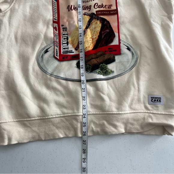 Wedding Cake Wake Bake and cake long sleeve sweater size xl 100% cotton unisex - Picture 4 of 14